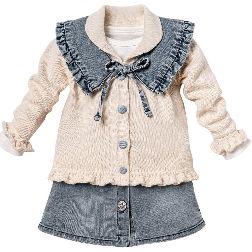 Set sweater+body+skirt+collar