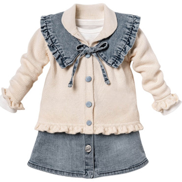Set sweater+body+skirt+collar