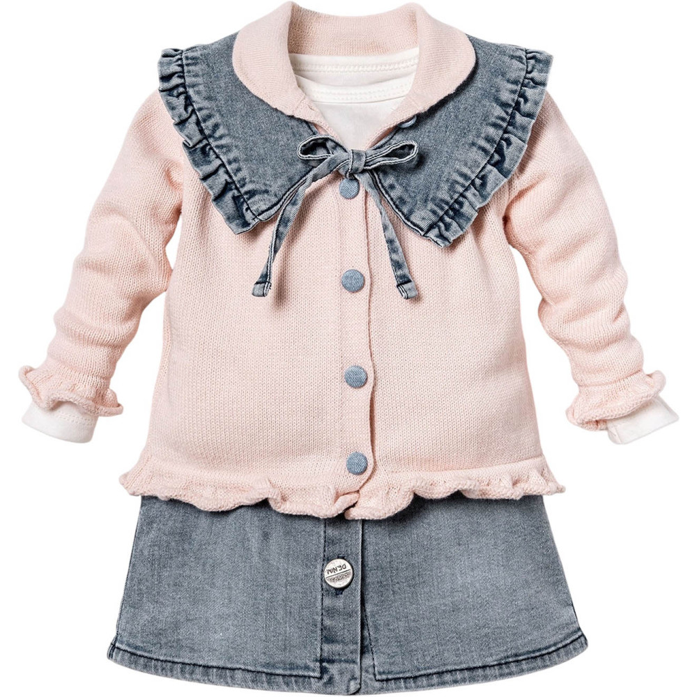 Set sweater+body+skirt+collar