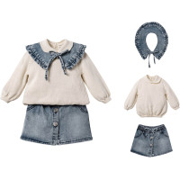 Set: Sweater + Skirt + Collar