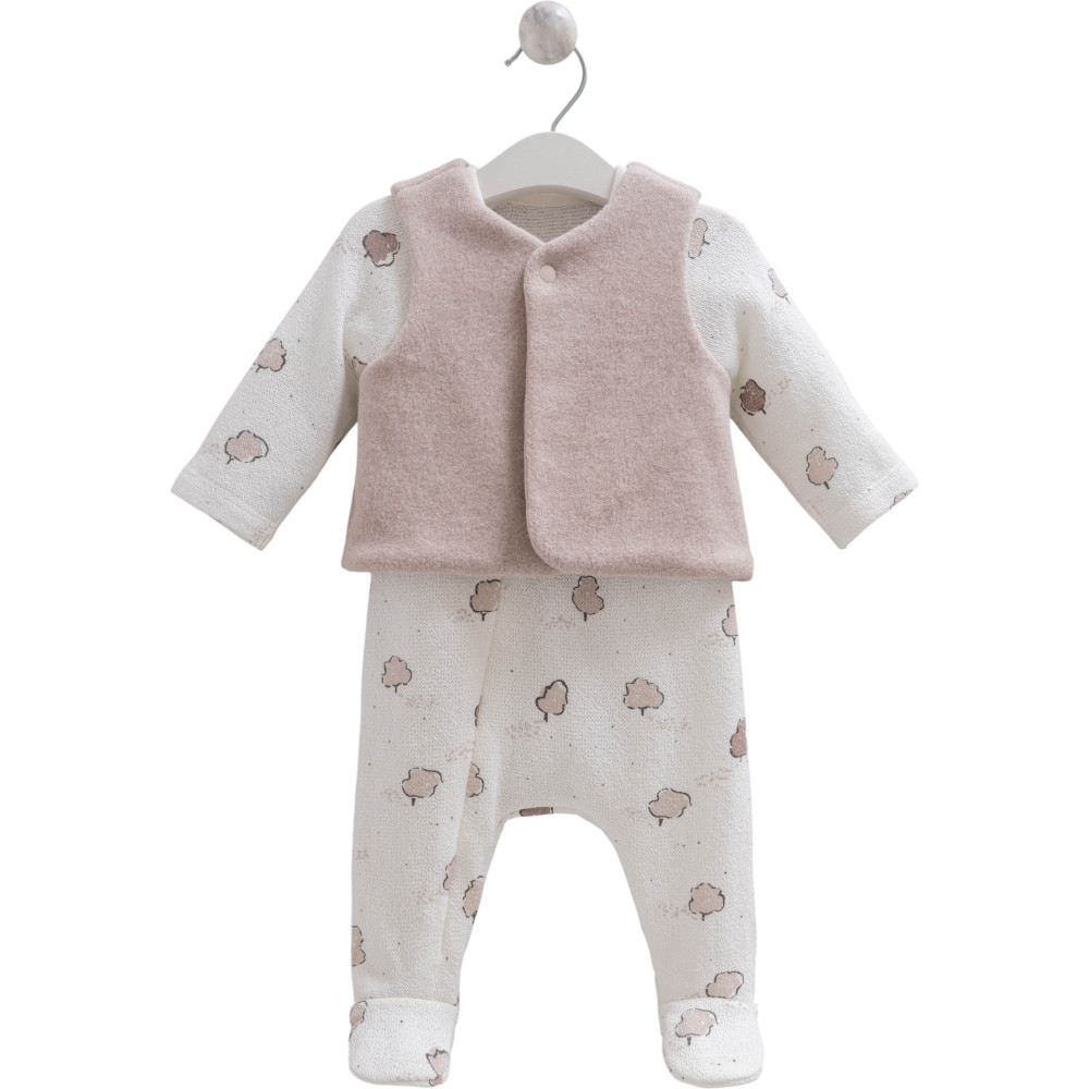 Set: Jumpsuit + Vest, MINI NATURE series