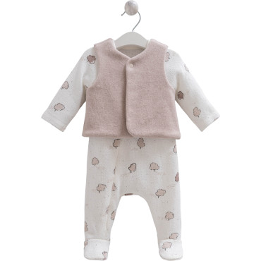 Set: Jumpsuit + Vest, MINI NATURE series