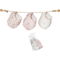 Bibs set 3 pcs (pack of 3 sets), series FLORAL DREAMS