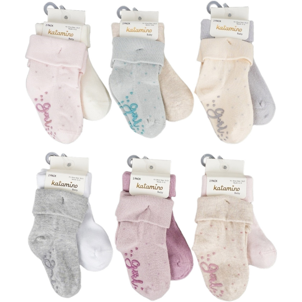 Socks cotton set 2 pairs (pack of 6 sets) Mettila