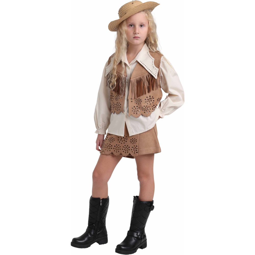 Set vest+shirt+skirt-shorts