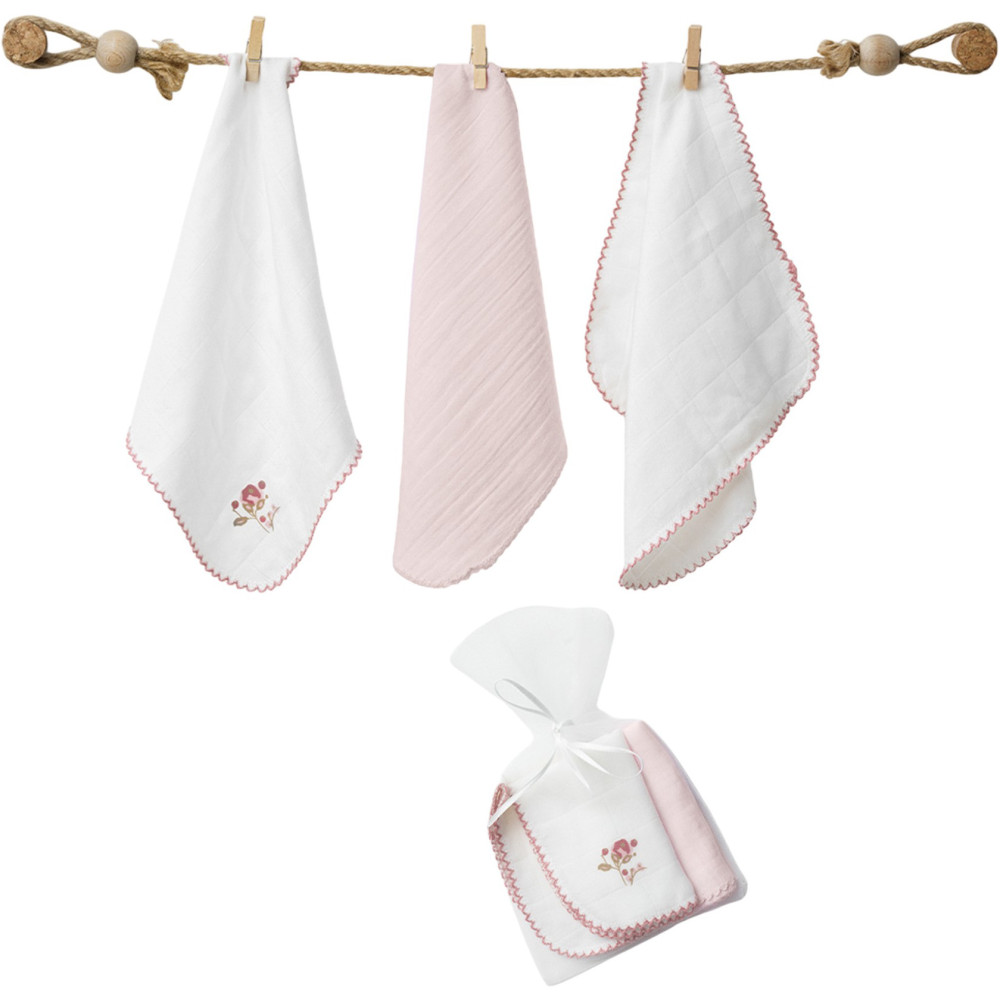 Handkerchiefs set 3pcs (pack of 6 sets), series FLORAL DREAMS