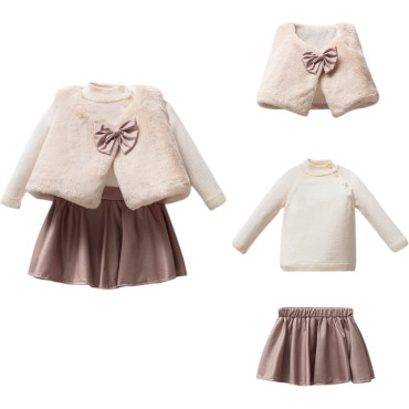 Set vest+sweater+skirt