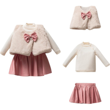 Set vest+sweater+skirt