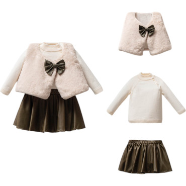 Set vest+sweater+skirt