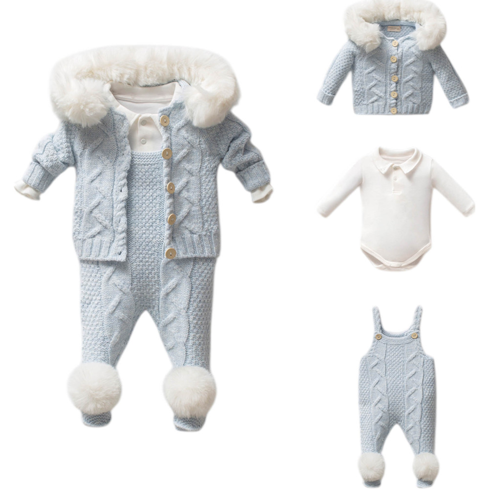 Set sweater+body+overalls