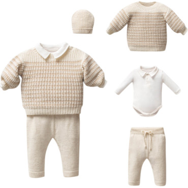 Set sweater+body+pants+hat