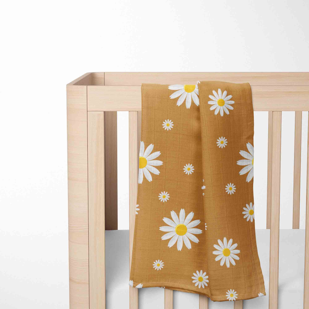 Muslin blanket. Print: Camomile