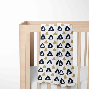 Muslin blanket. Print: New Triangles