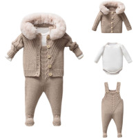 Set sweater+body+overalls