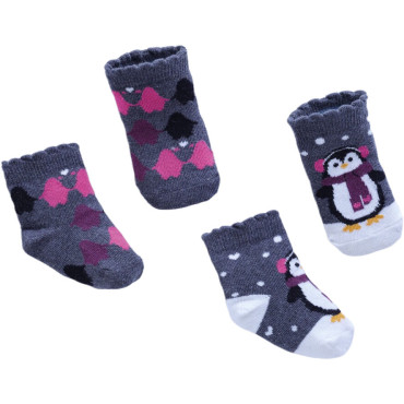 Socks set 2 pairs (pack of 12 sets), series BASIC