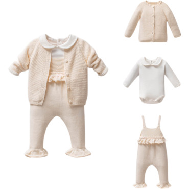 Set overalls+sweater+body