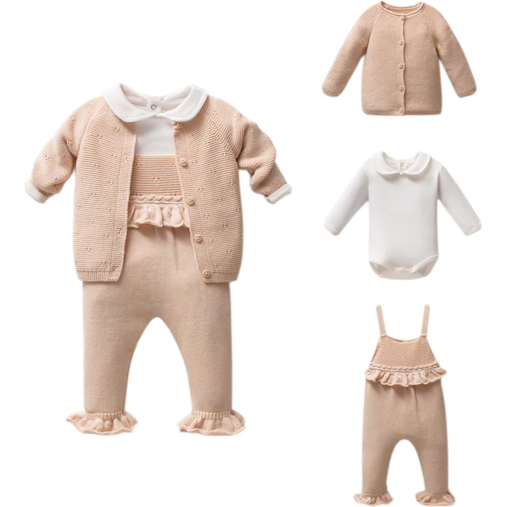 Set overalls+sweater+body
