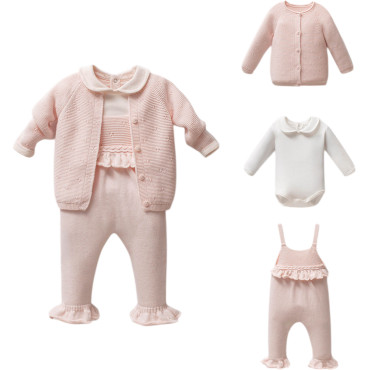 Set overalls+sweater+body