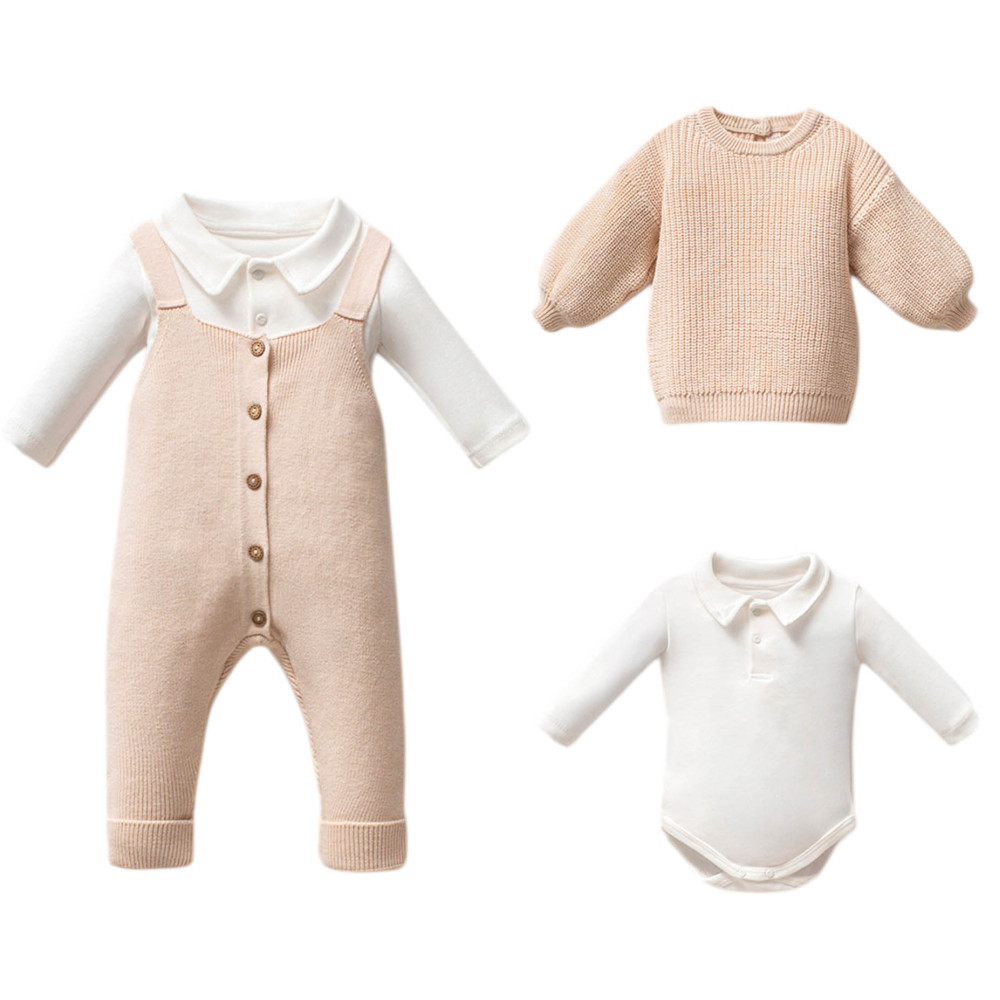 Set overalls+sweater+body