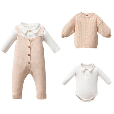 Set overalls+sweater+body