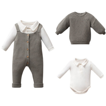 Set overalls+sweater+body
