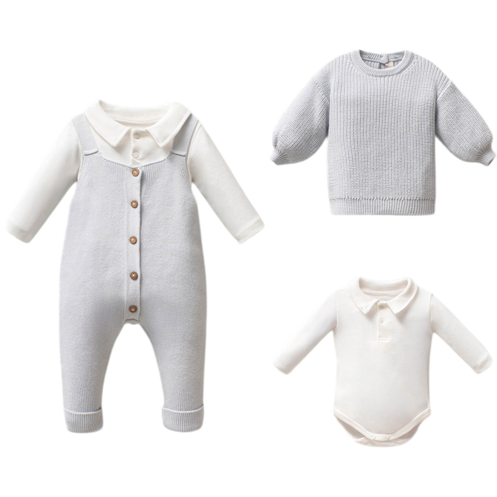 Set overalls+sweater+body