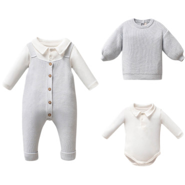 Set overalls+sweater+body