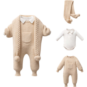 Set overalls+body+scarf