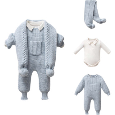 Set overalls+body+scarf