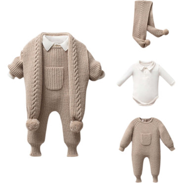 Set overalls+body+scarf