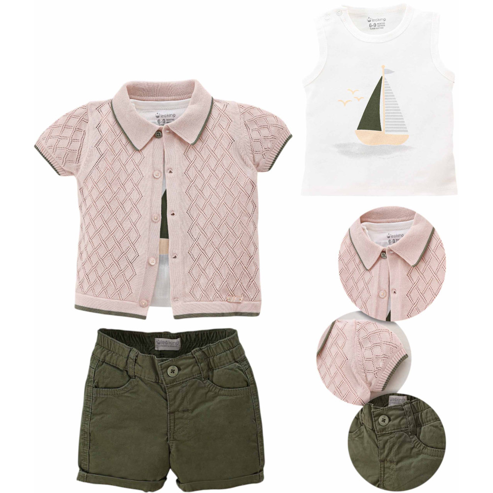 Set T-shirt+sweater+shorts