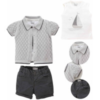 Set T-shirt+sweater+shorts