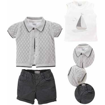 Set T-shirt+sweater+shorts
