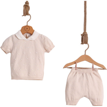 Set sweater+shorts. Fine knitwear