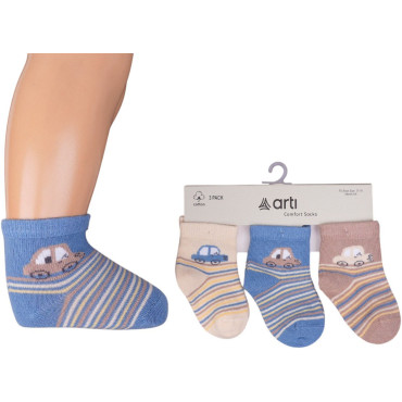 Socks cotton set 3 pairs (pack of 4 sets) Carsi