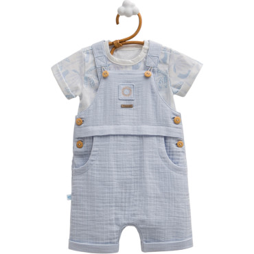 Set T-shirt+overalls, series FREE BOY. (Ready)