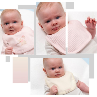 Bibs set 3pcs (pack of 4 sets), series SOFT COLOUR