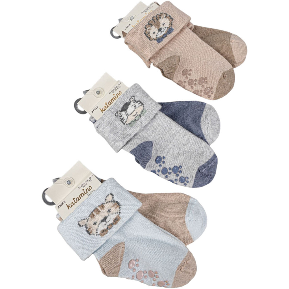 Socks cotton set 2 pairs (pack of 6 sets) Harper