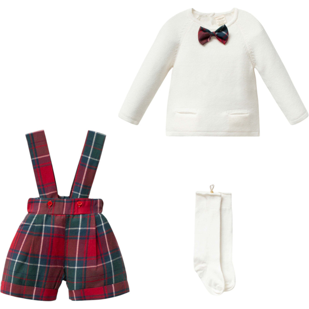 Set sweater+shorts+knee-high socks