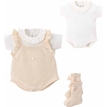 Set overalls+body+socks