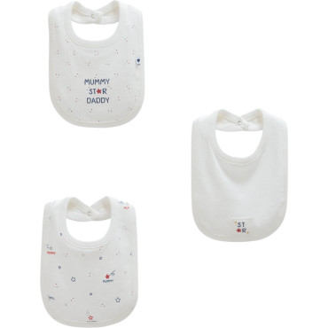 Bibs set 3pcs (pack of 4 sets), series FAMILY STAR. (Expected 12.12.2025)