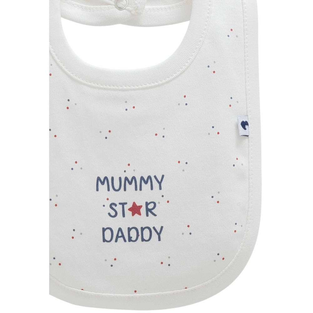 Bibs set 3pcs (pack of 4 sets), series FAMILY STAR. (Expected 12.12.2025)