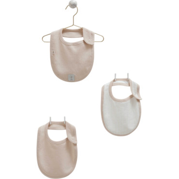 Bibs set 3pcs (pack of 4 sets), series HELLO FOREST