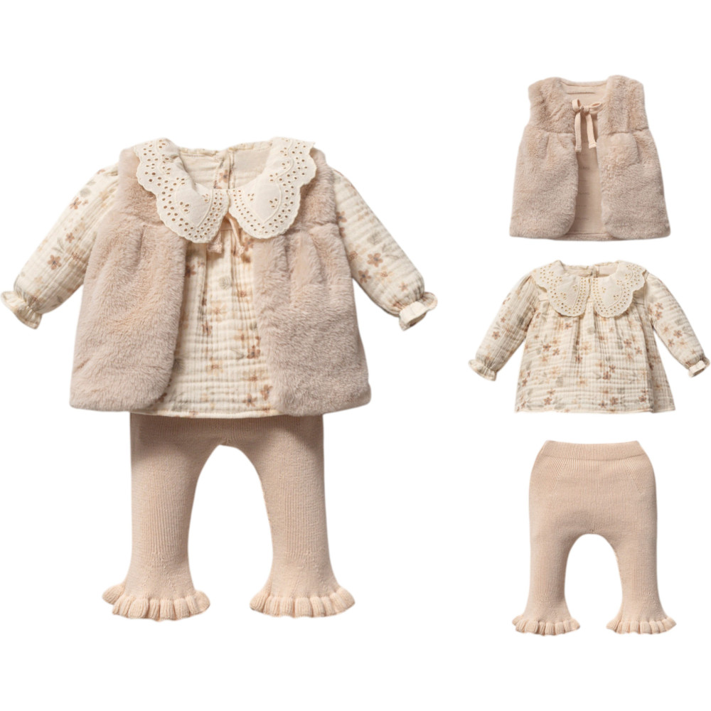 Set vest+blouse+pants