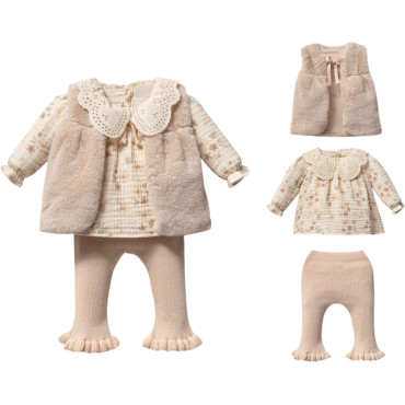 Set vest+blouse+pants