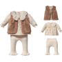 Set vest+blouse+pants