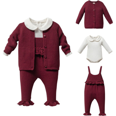 Set overalls+sweater+body
