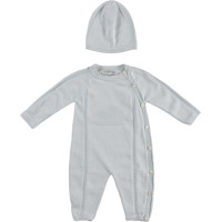 Overalls+hat knitted