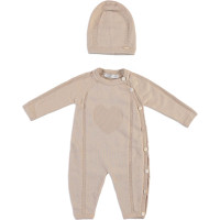 Overalls+hat knitted