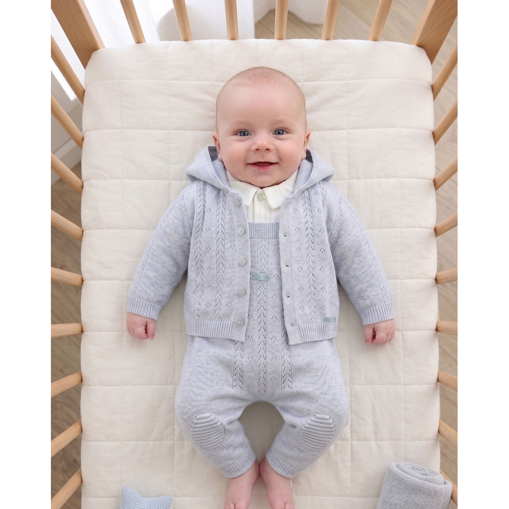 Set sweater+body+overalls
